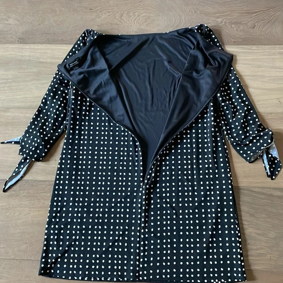Tahari Black and White Polka Dot Dress Size 12 NWT - Picture 7 of 8